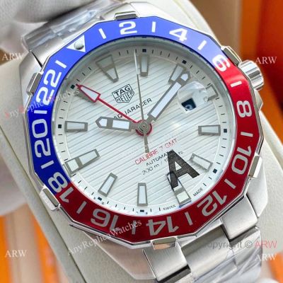 Copy Tag Heuer Aquaracer Calibre 7 GMT Watch New Blue Red Bezel